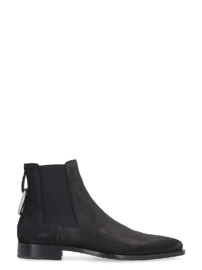 Shop Givenchy Dallas Nubuck Chelsea Boots In Black