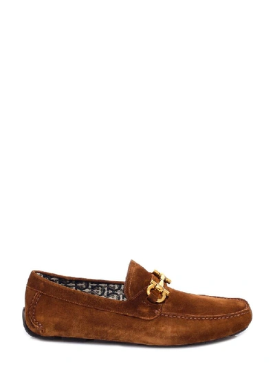 Shop Ferragamo Loafer In Brown