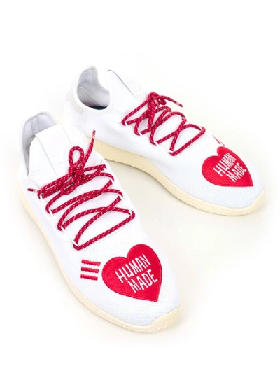 Shop Adidas Originals By Pharrell Williams Tennis Hu Human Made In White Scarlet