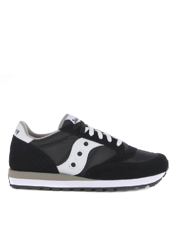saucony black white