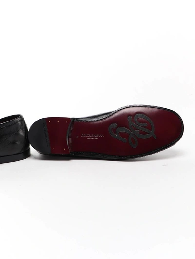 Shop Dolce & Gabbana Acapulco Leather Slippers In Nero