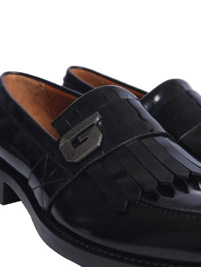 Shop Givenchy Leather Loafers In Nero