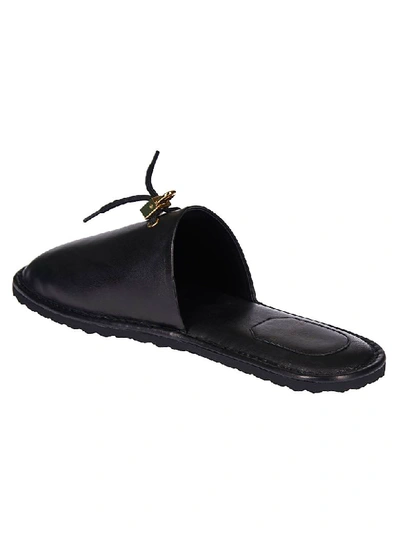 Shop Buscemi Greenwich Round Toe Sliders In Black