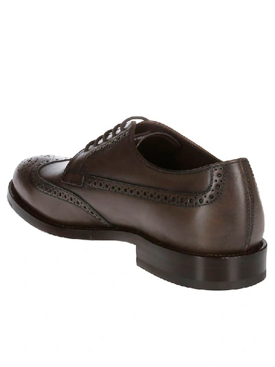 Shop Tod's Classic Brogue Shoes In Cacao