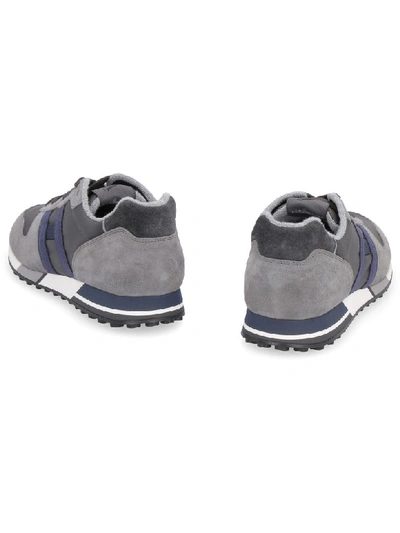 Shop Hogan Suede And Fabric Low-top Sneakers In Grey