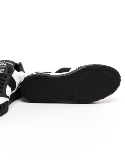 Shop Dolce & Gabbana Roma Slip On Sneaker In Bianco/nero