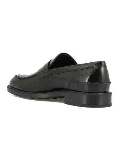 Shop Tod's Leather Loafer In Black