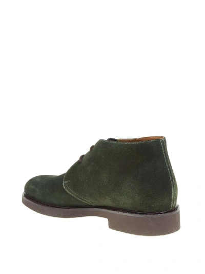 Shop Doucal's Suede Ankle Boot In Green