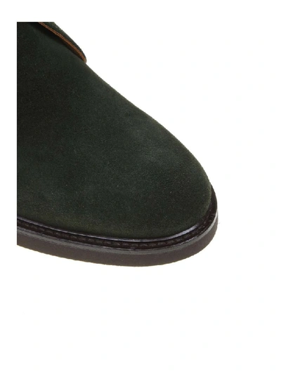 Shop Doucal's Suede Ankle Boot In Green
