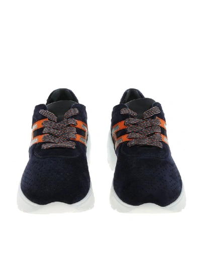 Shop Hogan H443 Bicolor Sneakers In Blue