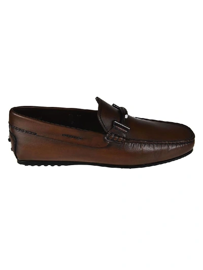 Shop Tod's Loafers In Brown