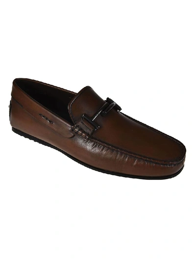 Shop Tod's Loafers In Brown