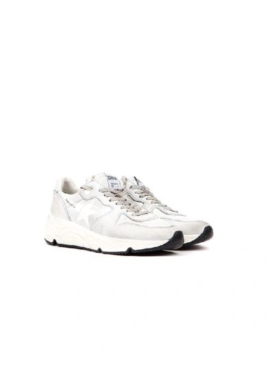 Shop Golden Goose Leather & Suede Running Sole Sneaker In White