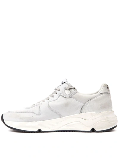 Shop Golden Goose Leather & Suede Running Sole Sneaker In White