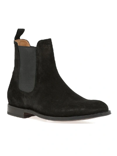 Shop Green George Leather Chelsea Boot In Black
