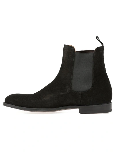 Shop Green George Leather Chelsea Boot In Black