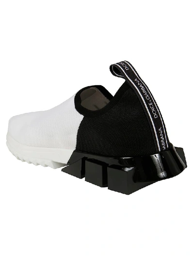 Shop Dolce & Gabbana Logo Slip-on Sneakers In Bianco