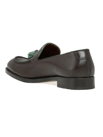 Shop Fratelli Rossetti Leather Loafer In Mogano