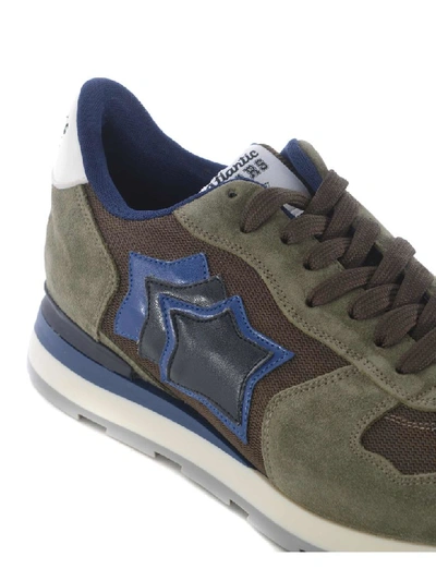 Shop Atlantic Stars Sneakers In Verde Militare/marrone