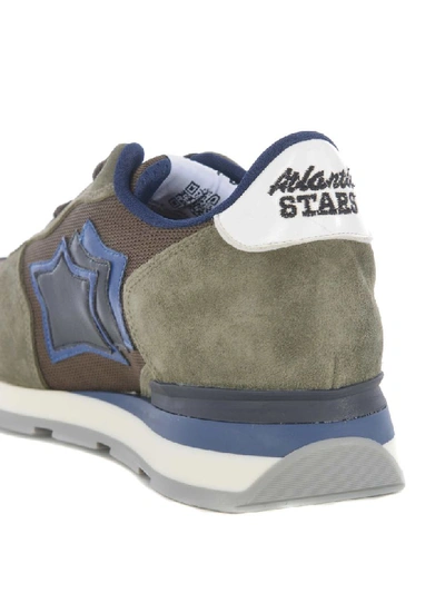 Shop Atlantic Stars Sneakers In Verde Militare/marrone