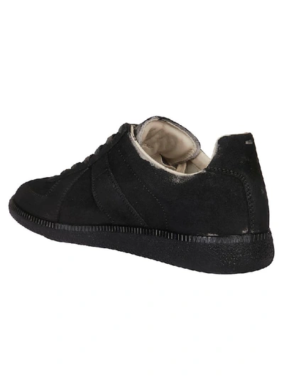 Maison Margiela Replica Sneakers In Black Leather | ModeSens