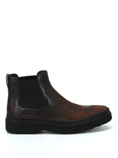 Shop Tod's Boots In Dark Brown