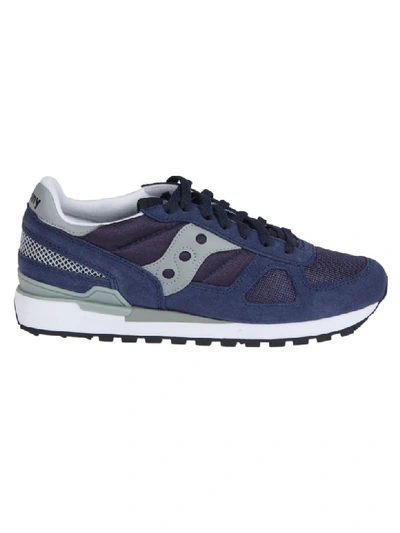 Shop Saucony Blue And Grey Shadow Sneakers