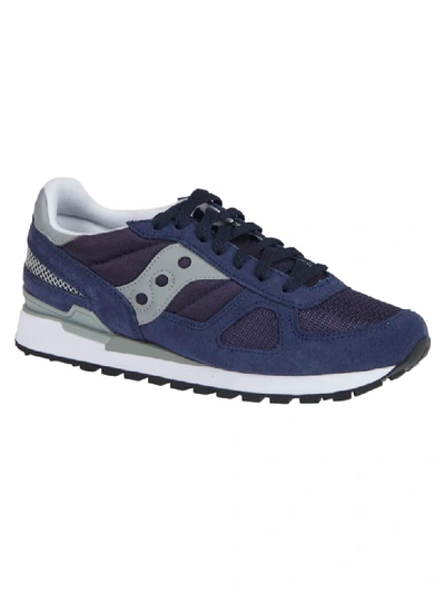 Shop Saucony Blue And Grey Shadow Sneakers