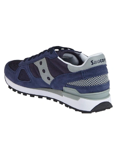 Shop Saucony Blue And Grey Shadow Sneakers