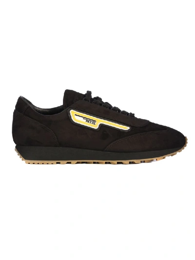 Shop Prada Suede Running Sneakers/scamosciato Milano 70 In Black