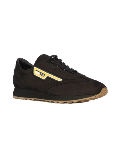 Shop Prada Suede Running Sneakers/scamosciato Milano 70 In Black