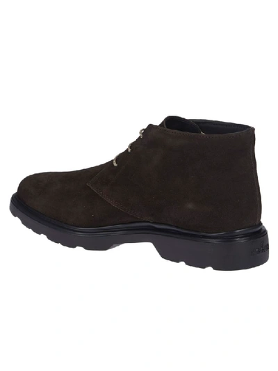 Shop Hogan Man Desert H393 Shoes In Brown