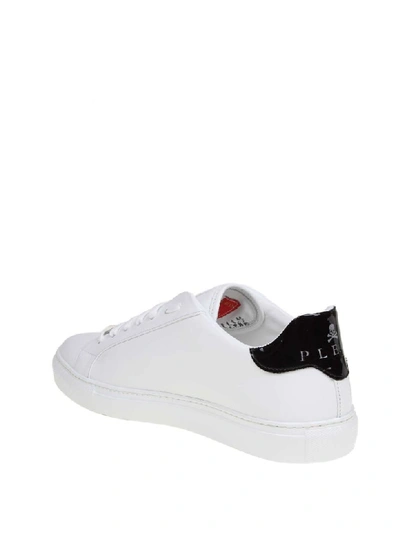 Shop Philipp Plein Sneakers Lo-top In White Color Leather In White/black