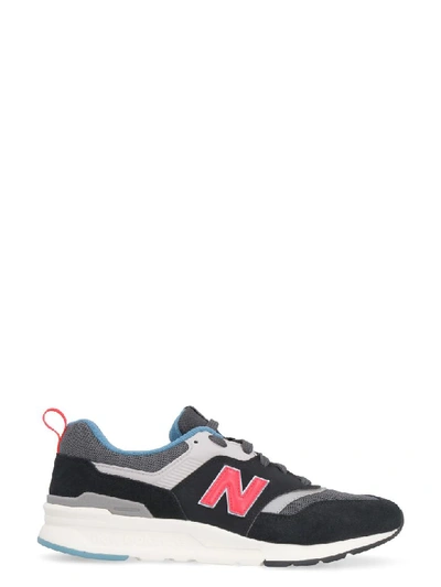 Shop New Balance 997 Suede And Mesh Sneakers In Black