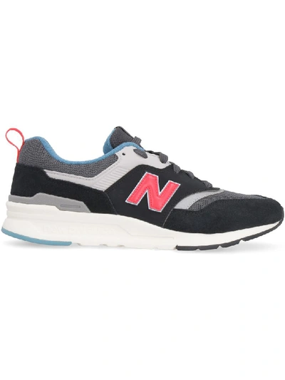Shop New Balance 997 Suede And Mesh Sneakers In Black