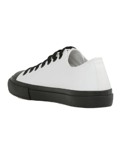 Shop Burberry Larkhall Sneaker In Optic White / Black