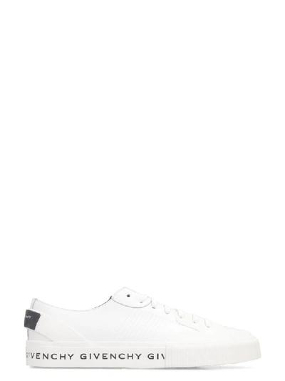 Shop Givenchy Tennis Light Leather Sneakers In White