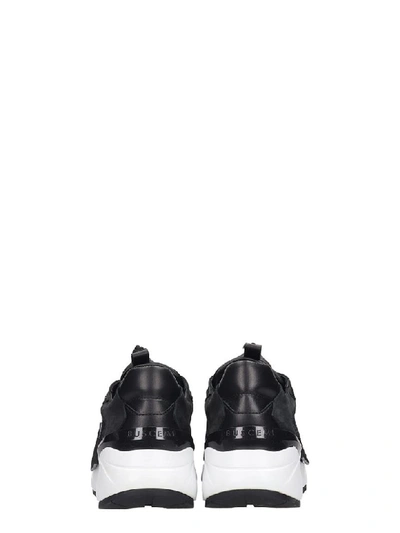 Shop Buscemi Run 2 Sneakers In Black Leather And Fabric