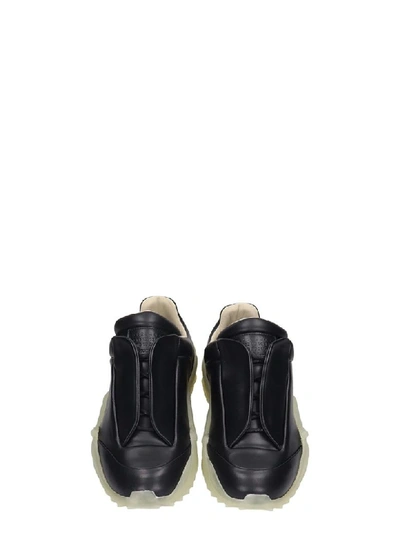 Shop Maison Margiela Sneakers In Black Leather