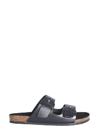 Shop Saint Laurent Jimmy Sandals In Nero