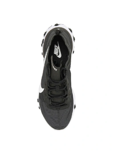 Shop Nike React Element 55 Sneakers In Black White (black)