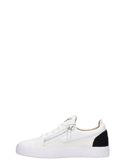 Shop Giuseppe Zanotti Frankie Spot Sneakers In White Leather