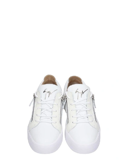 Shop Giuseppe Zanotti Frankie Spot Sneakers In White Leather