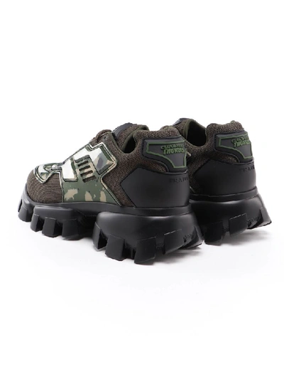 Shop Prada Cloudbust Thunder Sneaker In Militare