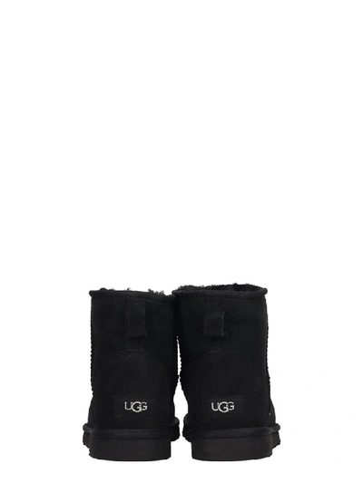 Shop Ugg Mini Classic High Heels Ankle Boots In Black Suede