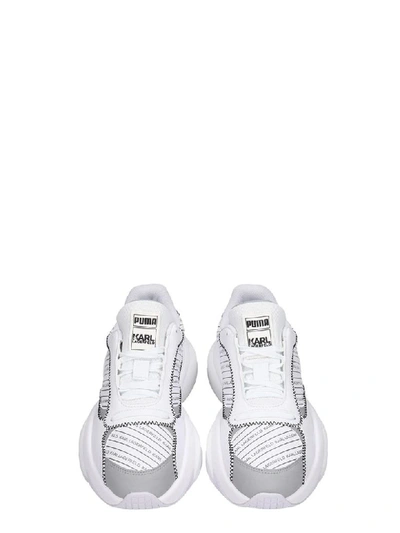 Shop Karl Lagerfeld Alteration Karl Sneakers In White Leather