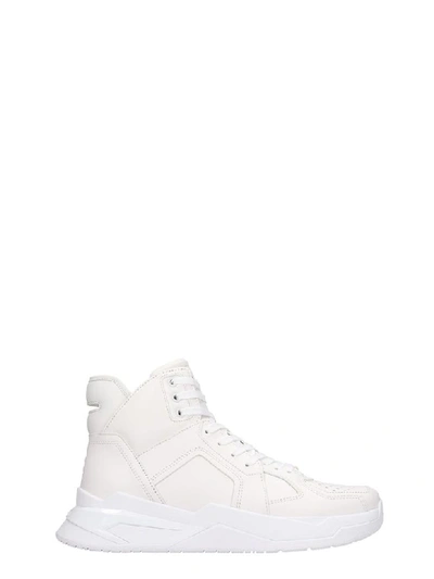 Shop Balmain Sneakers In White Leather