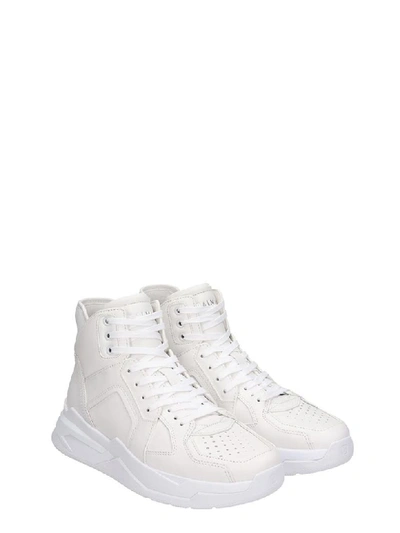 Shop Balmain Sneakers In White Leather