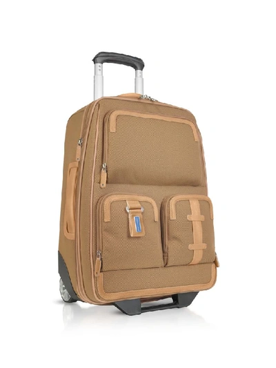 Shop Piquadro Land - Carry-on Trolley In Light Brown