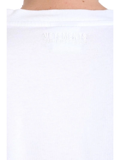 Shop Vetements T-shirt In White Cotton